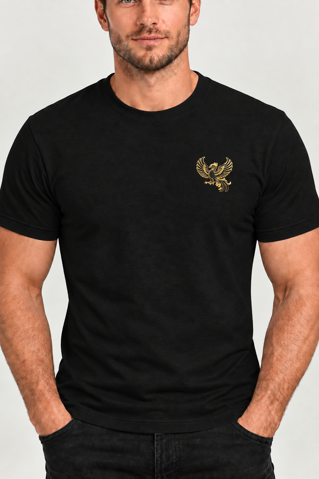 SURVIVAL Phoenix Embroidered T-Shirt — Premium Organic cotton t-shirt