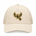 Front-facing cream hat