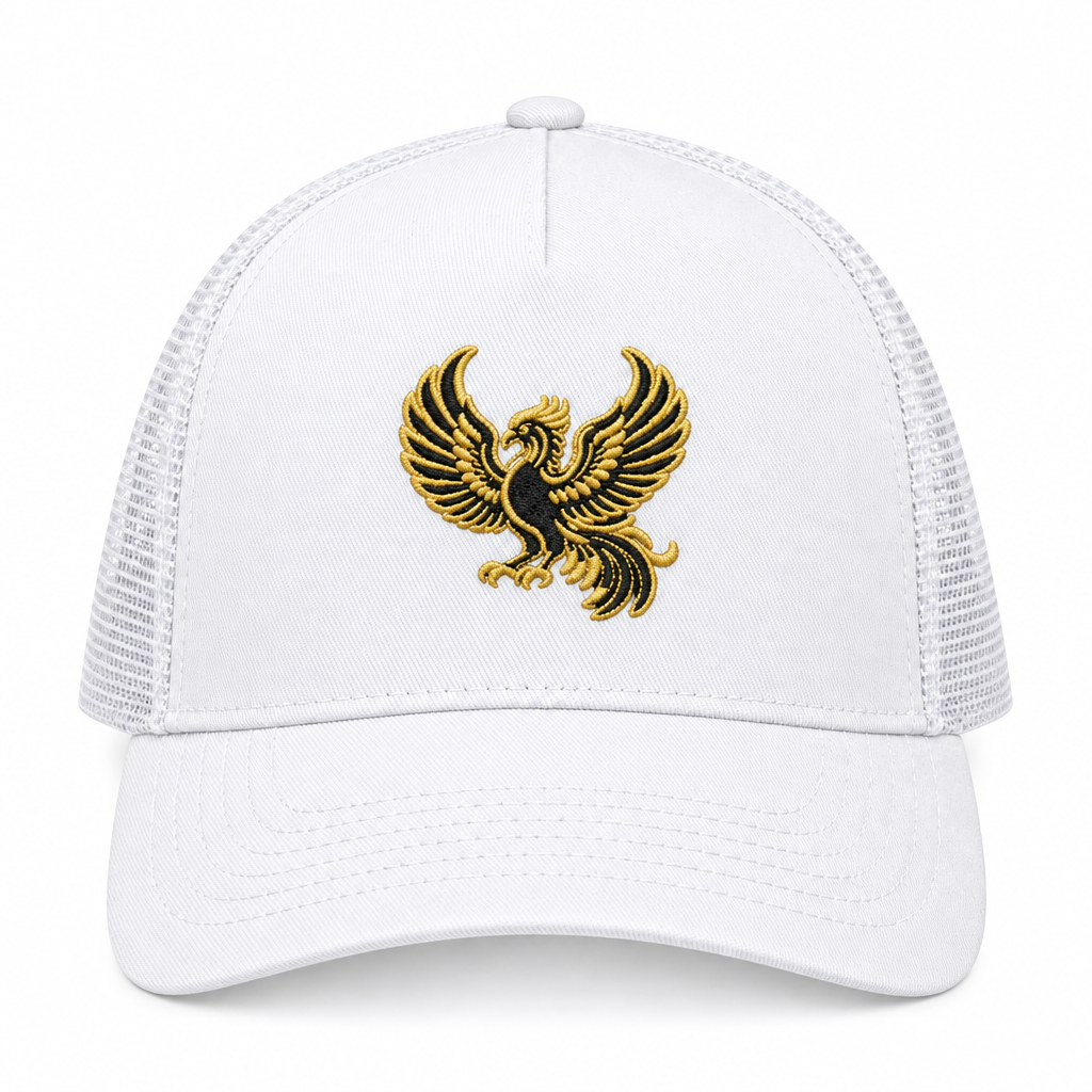 Front-facing white hat