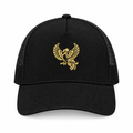 Hat with small centred bright gold phoenix